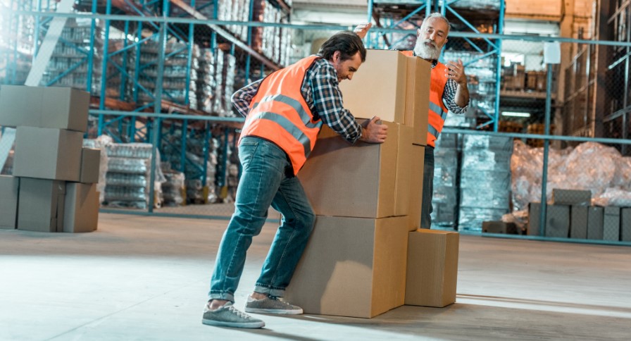 workers in a warehouse