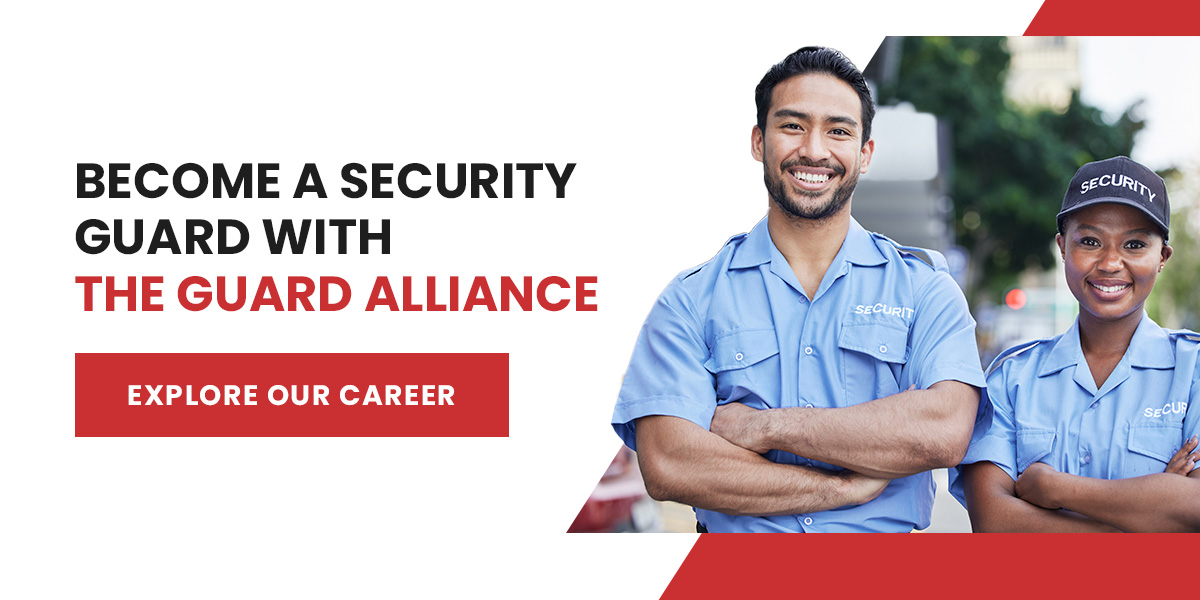 explore security guard careers with the guard alliance graphic